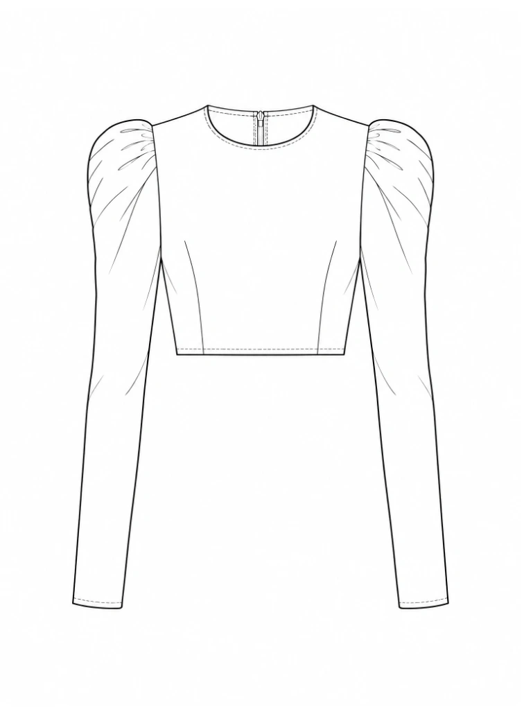 Front technical flat